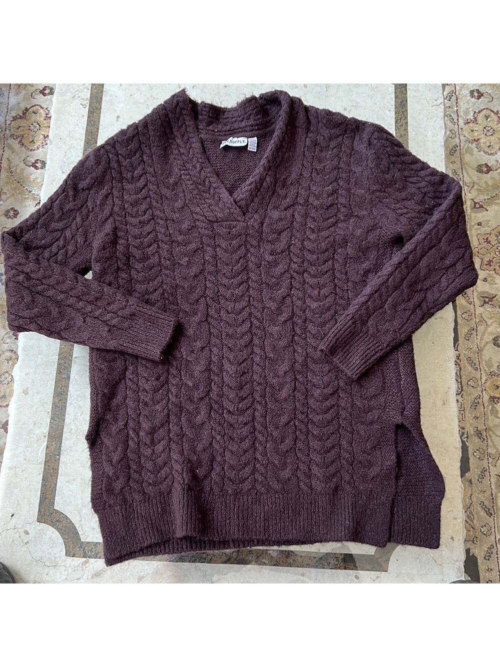 Women’s brown cable knit size XS